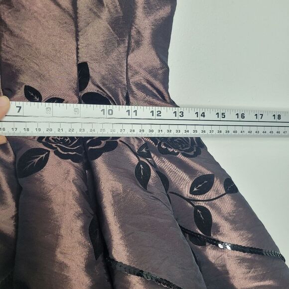 masquerade bronze black whimsigoth witchy dark fairy tule mini dress size 3/4 - Picture 4 of 6